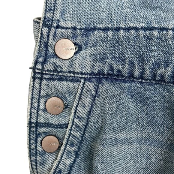 Joe’s Denim Overalls Size Extra Small Captivate Wide Leg Cropped Raw Hem - Picture 4 of 9